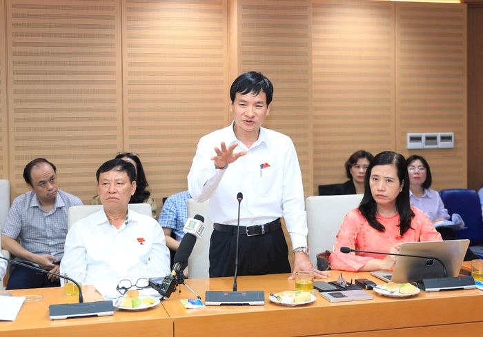 Đại biểu Nguyễn Doãn Hoàn phát biểu thảo luận. Ảnh: Quang Thái
