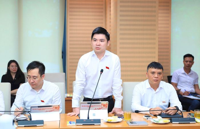 Đại biểu Đỗ Vinh Quang phát biểu thảo luận. Ảnh: Quang Thái