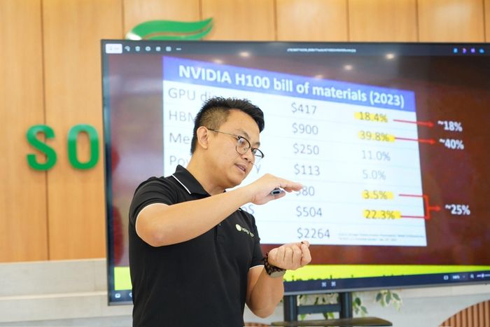 Đại diện Công ty cổ phần VSAP LAB giới thiệu hoạt động của doanh nghiệp.