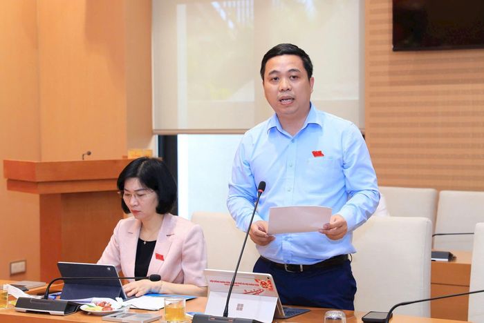 Đại biểu Vũ Gia Luyện phát biểu thảo luận. Ảnh: Thành Thái
