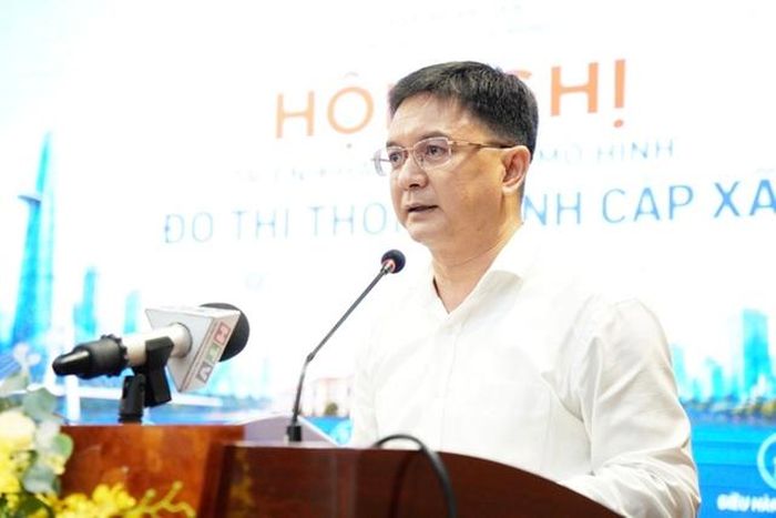 Phó Chủ tịch UBND TPHCM Nguyễn Mạnh Cường phát biểu tại hội nghị. Ảnh: Đoan Trang.