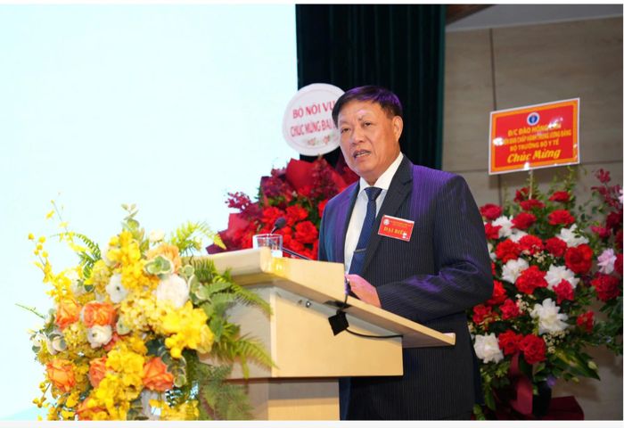 Thứ trưởng Bộ Y tế Đỗ Xuân Tuyên, tân Chủ tịch Hội KHHGĐ Việt Nam Khóa VII, nhiệm kỳ 2026-2031 phát biểu.