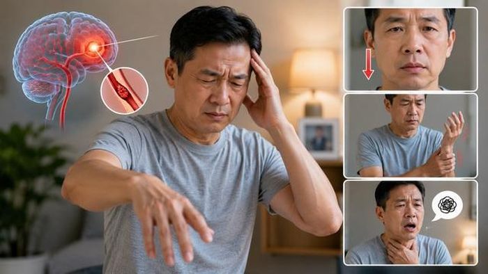 Tê yếu tay chân, méo miệng hoặc nói khó xuất hiện đột ngột rồi tự hết có thể là dấu hiệu của cơn thiếu máu não cục bộ thoáng qua