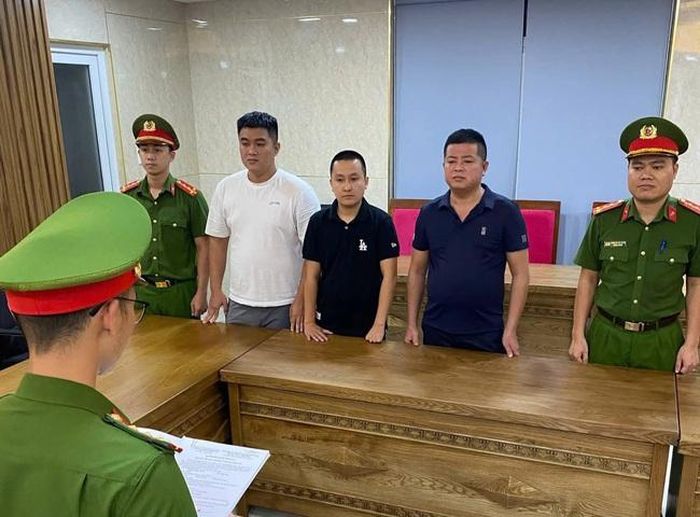 Một số đối tượng trong đường dây. Ảnh: Công an TP Đà Nẵng.