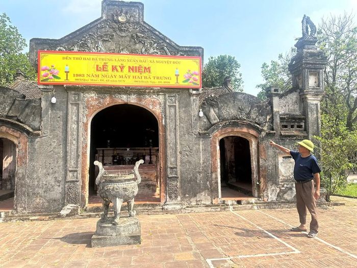 Đền Hai Bà Trưng tại xã Nguyệt Đức đang xuống cấp nghiêm trọng.