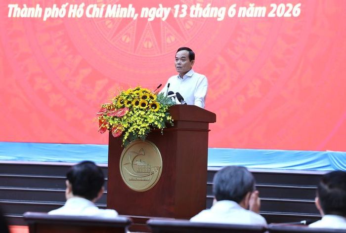 Đồng chí Trần Lưu Quang, Ủy viên Bộ Chính trị, Bí thư Thành ủy TPHCM phát biểu - Ảnh: VGP/Phương Nguyên