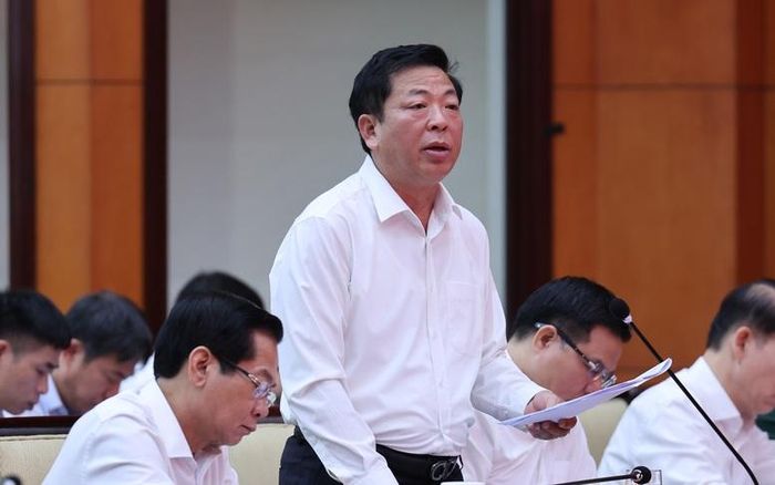 Bộ trưởng Bộ Xây dựng Trần Hồng Minh phát biểu - Ảnh: VGP/Phương Nguyên