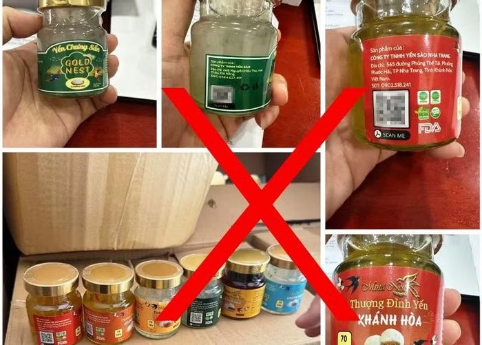 Các sản phẩm hũ yến giả.