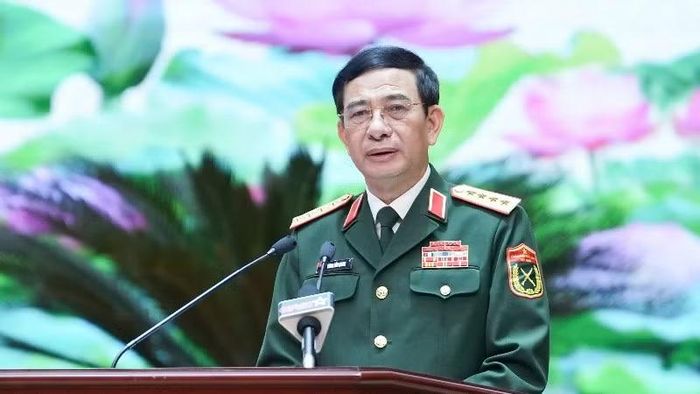 Đại tướng Phan Văn Giang phát biểu chỉ đạo.