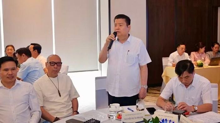 Đồng chí Nguyễn Xuân Thành, Chủ tịch Hiệp hội Doanh nghiệp tỉnh Ninh Bình phát biểu tại chương trình.