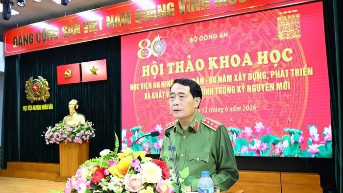 Thượng tướng Lê Quốc Hùng,Thứ trưởng Công an phát biểu chỉ đạo.