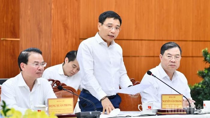 Phó Thủ tướng Chính phủ Nguyễn Văn Thắng phát biểu ý kiến tại cuộc làm việc. (Ảnh: Thanh Giang)