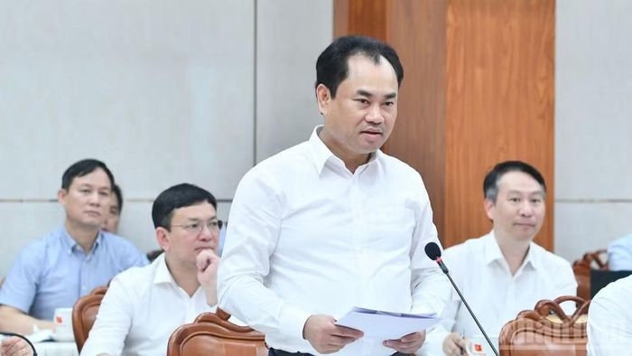  Bộ trưởng Nông nghiệp và Môi trường Trịnh Việt Hùng phát biểu ý kiến tại cuộc làm việc. (Ảnh: Thanh Giang) 