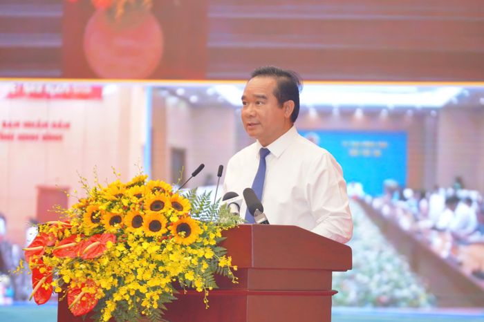 Chủ tịch UBND TPHCM Nguyễn Văn Được phát biểu hưởng ứng thi đua