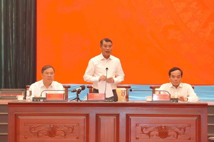 Thủ tướng Lê Minh Hưng phát biểu mở đầu buổi làm việc