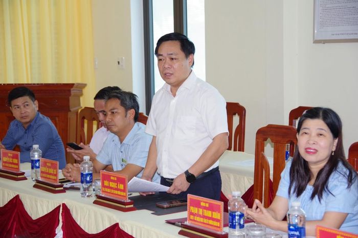 Lãnh đạo 2 đơn vị phát biểu tại buổi làm việc.