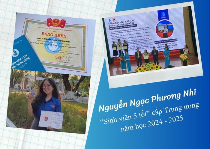 Đạt danh hiệu “Sinh viên 5 tốt” cấp Trung ương, năm học 2024 - 2025.