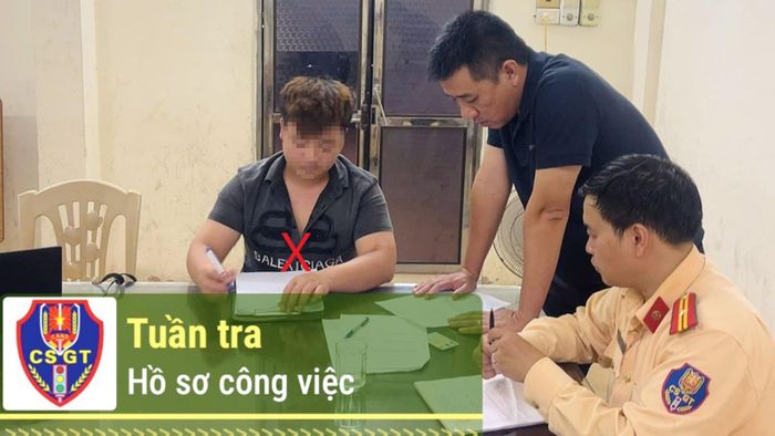  Cơ quan chức năng làm việc với Lê Duy L. (đánh dấu X màu đỏ). Ảnh: Công an Thanh Hóa 