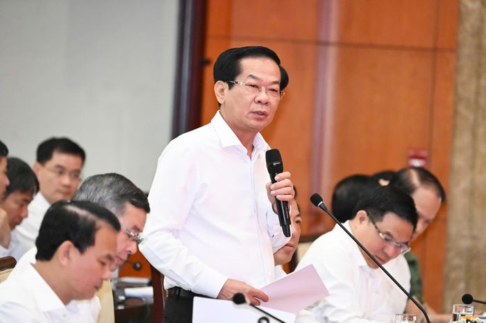  Bộ trưởng Bộ Nội Vụ Đỗ Thanh Bình phát biểu. Ảnh: VIỆT DŨNG 