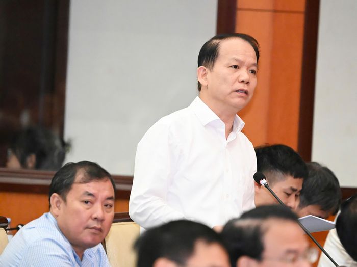  Bộ trưởng Bộ Tư pháp Hoàng Thanh Tùng phát biểu. Ảnh: VIỆT DŨNG 