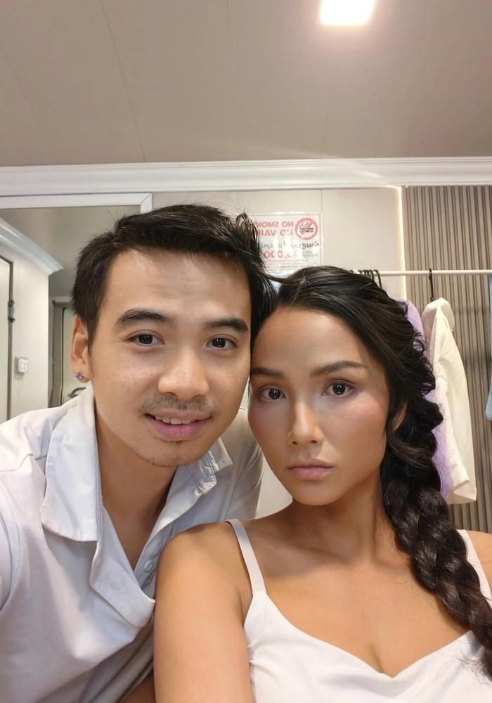 Hoa hậu H'Hen Niê được ông xã - nhiếp ảnh gia Tuấn Khôi đồng hành khi sang Thái Lan quay TVC. 