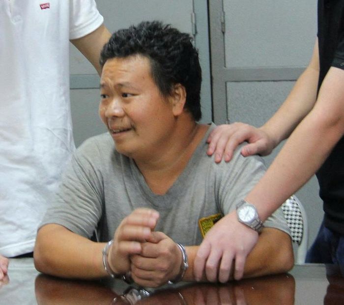 Nghi can S. tại cơ quan công an. Ảnh: CACC