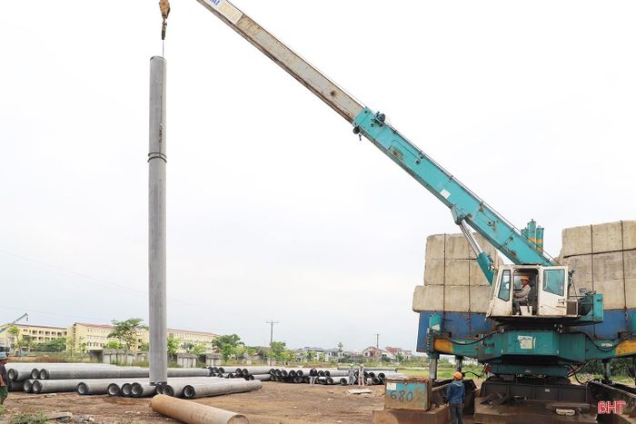 Dự án nhà ở xã hội ở phường Trần Phú do Công ty TNHH Phúc Đạt Hà Tĩnh làm chủ đầu tư đang được triển khai.