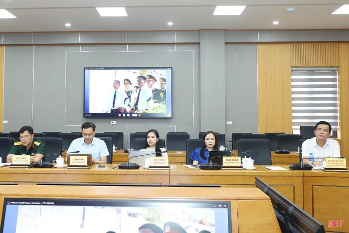 Đại biểu tham dự tại điểm cầu Hà Tĩnh.