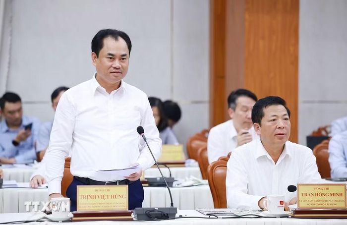 Bộ trưởng Bộ Nông nghiệp và Môi trường Trịnh Việt Hùng phát biểu. (Ảnh: Dương Giang/TTXVN)