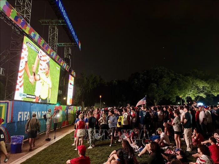 Không khí khu Fan Zone tại Washington. Ảnh: Ngọc Quang/PV TTXVN tại Mỹ