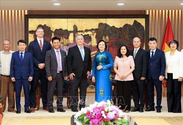 Phó Thủ tướng Phạm Thị Thanh Trà với các đại biểu chụp ảnh chung. Ảnh: Tuấn Anh/TTXVN