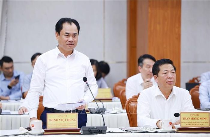 Bộ trưởng Bộ Nông nghiệp và Môi trường Trịnh Việt Hùng phát biểu. Ảnh: Dương Giang/TTXVN