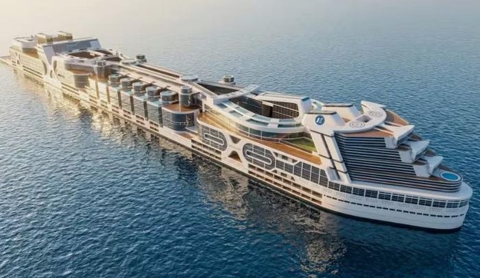 Freedom Ship có chiều dài hơn 1,6 km, lớn gấp khoảng 10 lần tàu du lịch lớn nhất thế giới hiện nay. Ảnh: Freedom Cruise Line International