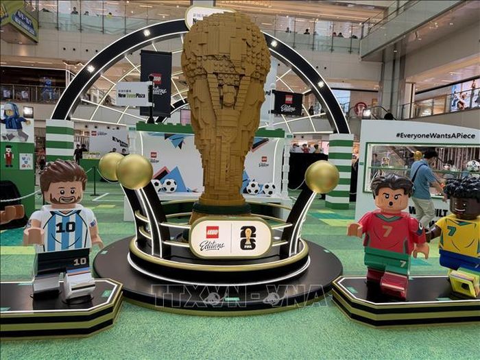 Khu trưng bày Lego phiên bản World Cup 2026 tại Trung tâm thương mại New Town Plaza.