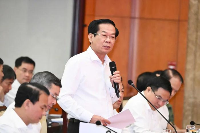  Bộ trưởng Bộ Nội Vụ Đỗ Thanh Bình phát biểu. Ảnh: VIỆT DŨNG 