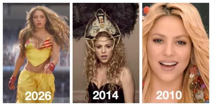 Nhiều cư dân mạng đã so sánh ngoại hình của Shakira tại các kỳ World Cup 2010, 2014 và 2026, và ngạc nhiên vì cô ấy hầu như không thay đổi. 