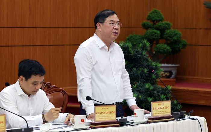 Phó Thủ tướng Thường trực Chính phủ Phạm Gia Túc phát biểu - Ảnh: VGP/Phương Nguyên