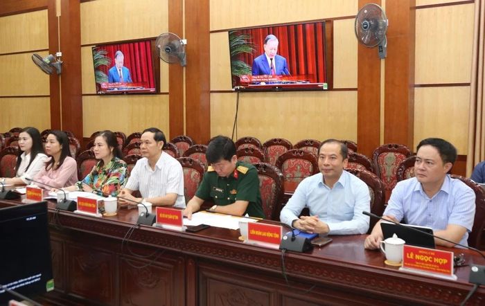 Các đại biểu dự lễ phát động tại điểm cầu tỉnh Thanh Hóa.