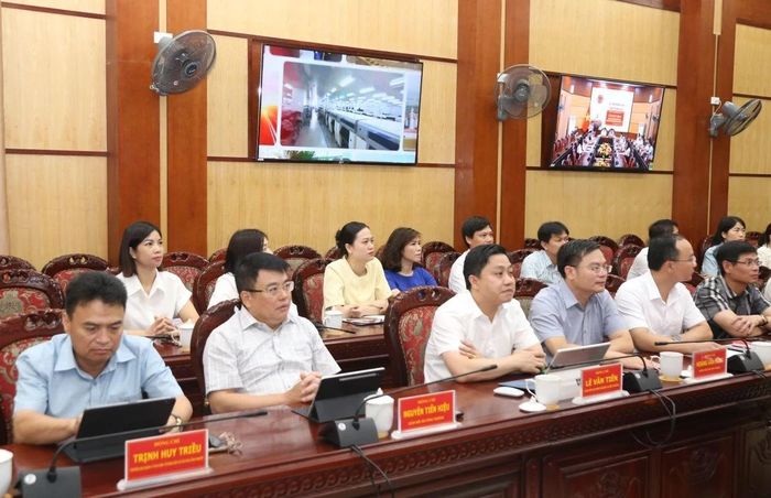 Các đại biểu dự lễ phát động tại điểm cầu tỉnh Thanh Hóa.