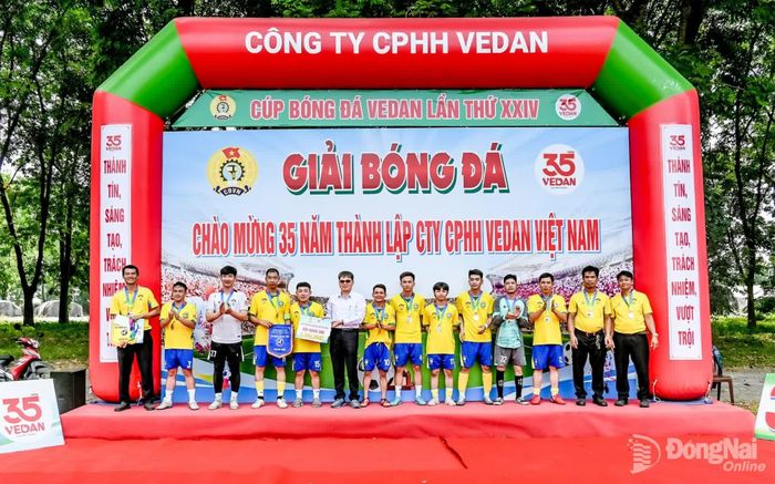 Công ty cổ phần Hữu hạn Vedan Việt Nam (xã Phước Thái, thành phố Đồng Nai) tổ chức Giải bóng đá Vedan lần thứ XXIV. Ảnh: CĐ