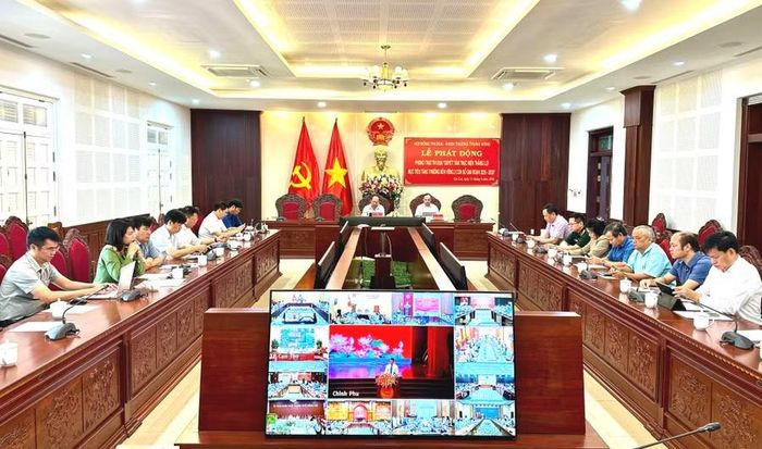  Quang cảnh lễ phát động tại điểm cầu tỉnh Gia Lai. Ảnh: Hà Duy 