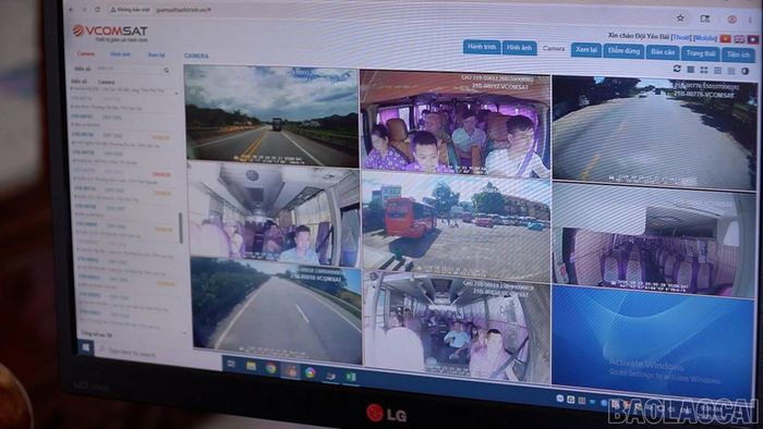 Thông qua hệ thống giám sát hành trình và camera trên phương tiện, Công ty Cổ phần Vận tải thủy bộ Yên Bái theo dõi tốc độ, thời gian lái xe và các hành vi vi phạm để kịp thời chấn chỉnh, bảo đảm an toàn giao thông.