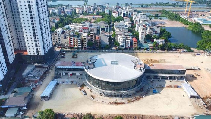 Bến xe khách Yên Sở đang hoàn thiện. Ảnh: Tạp chí Doanh nhân Việt Nam