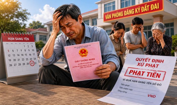 Nếu để quá thời hạn sang tên sổ đỏ, người dân sẽ bị xử phạt theo quy định. Ảnh minh họa