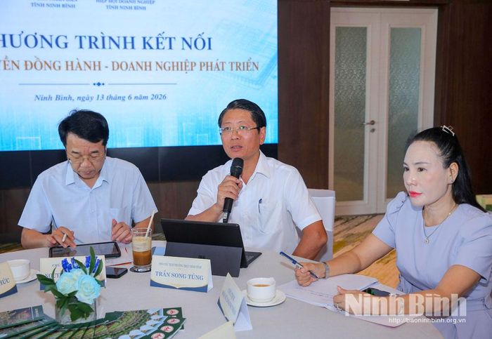 Đồng chí Trần Song Tùng, Ủy viên Ban Thường vụ Tỉnh ủy, Phó Chủ tịch Thường trực UBND tỉnh phát biểu tại chương trình.