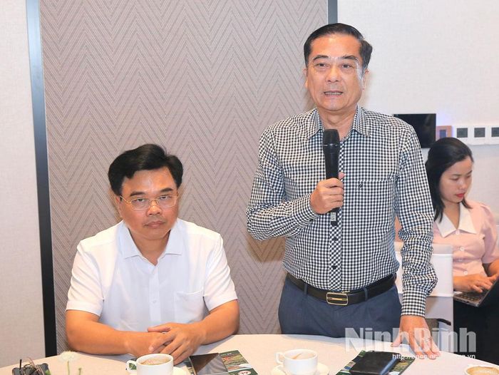 Đại diện doanh nghiệp phát biểu ý kiến tại chương trình.