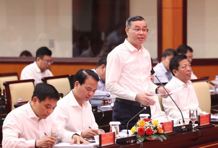 Bộ trưởng Bộ Tài chính Ngô Văn Tuấn phát biểu tại sự kiện. Ảnh: Lê Toàn