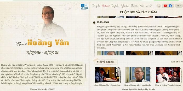 Website hoangvan.org thu hút hơn 1 triệu lượt truy cập. Ảnh chụp màn hình