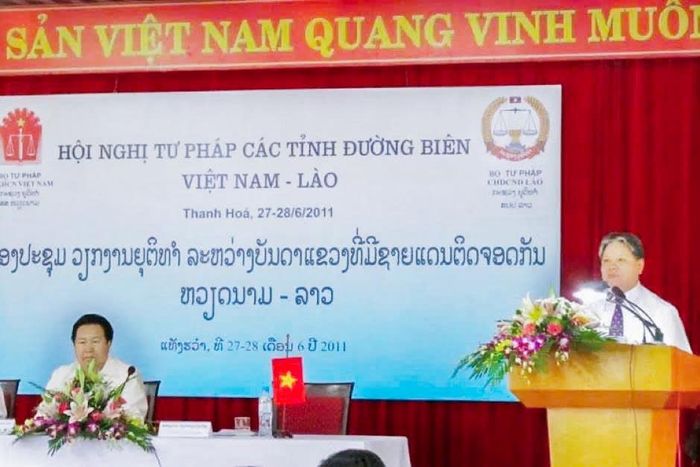 Hội nghị Tư pháp các tỉnh có chung đường biên giới Việt Nam - Lào lần I được tổ chức vào năm 2011 tại Thanh Hóa
