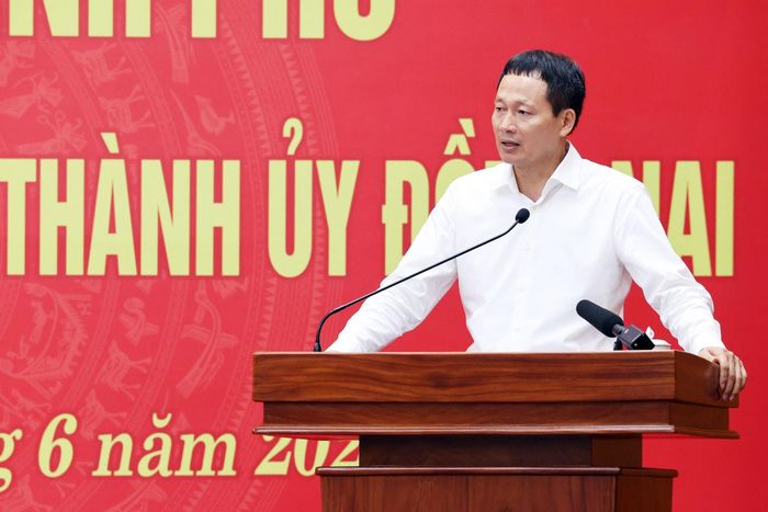 Bí thư Thành ủy TP. Đồng Nai Vũ Hồng Văn phát biểu